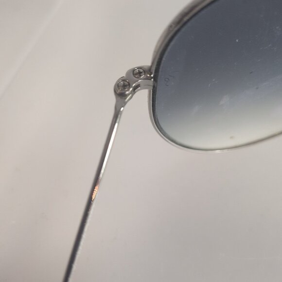Ray Ban Aviator Silver 3025 003/3F Blue Gradient Sunglasses Italy 55014 2N - Picture 11 of 16